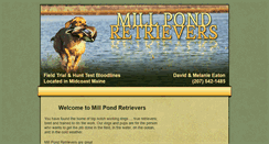 Desktop Screenshot of millpondretrievers.com