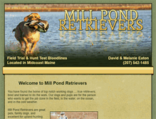 Tablet Screenshot of millpondretrievers.com
